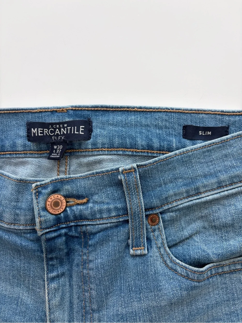 J.Crew Mercantile Flex Slim Fit Men's Jeans Medium Wash W30 L32